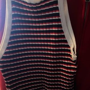 Red, white and blue striped tank top from Divided